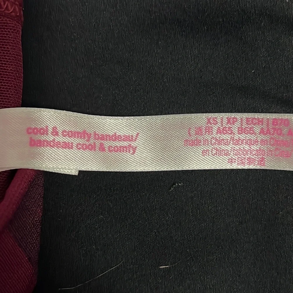PINK Victoria’s Secret Cool & comfy bandeau in size XS Maroon in color